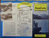 Rocky Mountain National Park Granby West Entrance c. 1940's tourist cartoon map