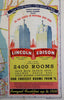 Hotel Lincoln New York City Manhattan map 1941 advertising city plan brochure