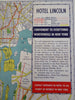 Hotel Lincoln New York City Manhattan map 1941 advertising city plan brochure