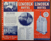 Hotel Lincoln New York City Manhattan map 1941 advertising city plan brochure