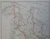Alaska Highway Western Canada c. 1953 tourist map Auto Routes Peace River