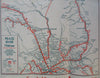 Alaska Highway Western Canada c. 1953 tourist map Auto Routes Peace River