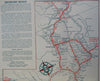 Alaska Highway Western Canada c. 1953 tourist map Auto Routes Peace River