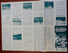 Alaska Highway Western Canada c. 1953 tourist map Auto Routes Peace River