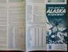 Alaska Highway Western Canada c. 1953 tourist map Auto Routes Peace River