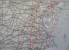 Savannah Georgia Hotel DeSoto Florida 1950's Auto Travel Routes tourist map