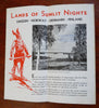 Scandinavia Tourism Promotional Brochure c. 1938 illustrated tourist info & maps