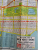 New York Bronx Manhattan v. large Street Map Transit Lines c. 1940's city plan