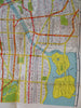 New York Bronx Manhattan v. large Street Map Transit Lines c. 1940's city plan
