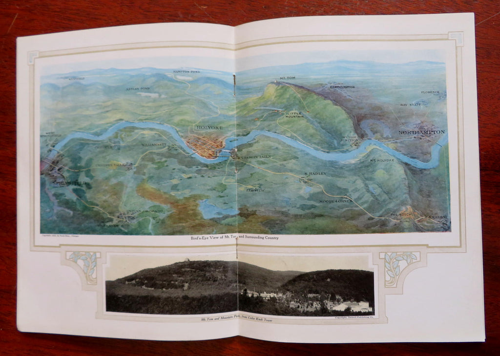 Mt. Tom Railroad Holyoke Mass. 1912 illustrated tourist souvenir booklet w/ maps