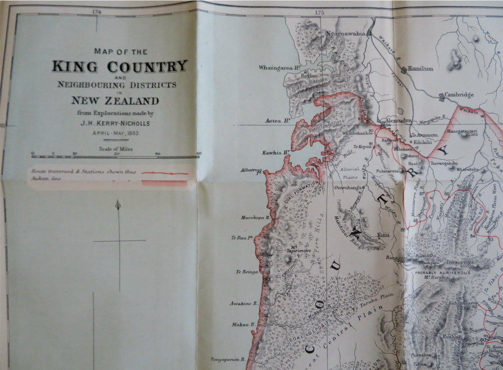 New Zealand & Free State of Congo 1885 rare RGS periodical 2 large detailed maps