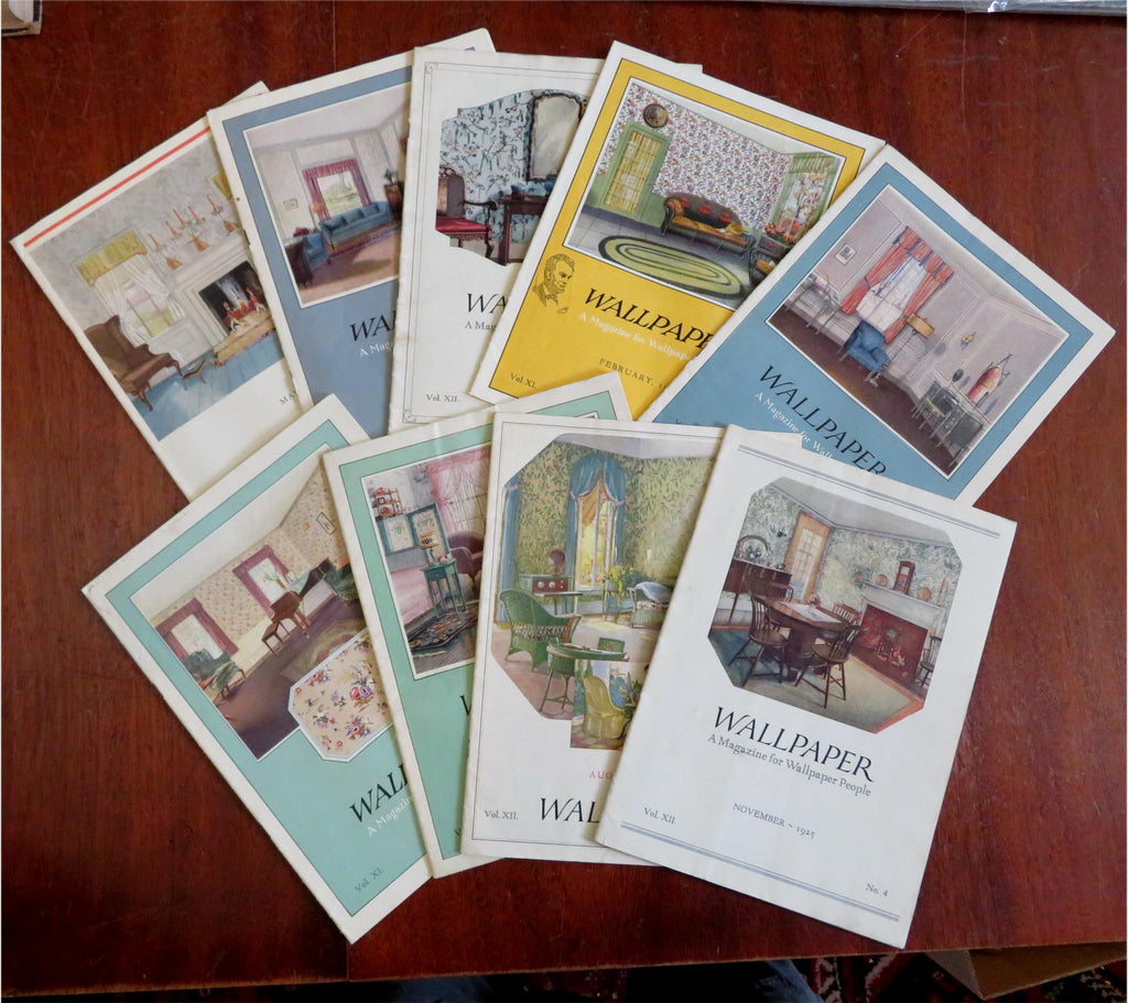 Wallpaper Magazine Interior Design Home Decoration 1925 Lot x 9 magazines