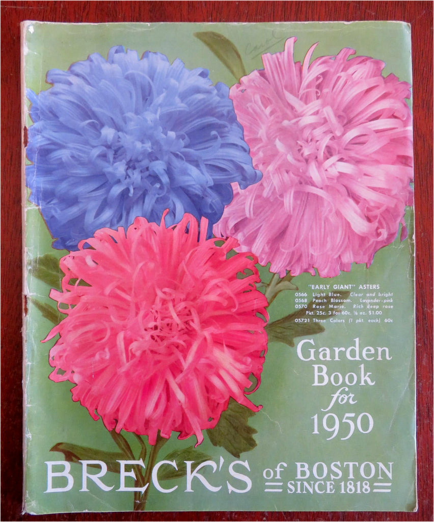 Breck's of Boston Garden Book Seeds Flowers Vegetables 1950 mail order catalog