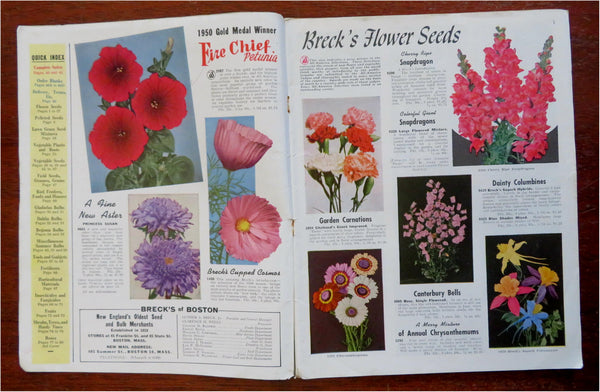 brecks flower seeds Breck's of Boston Garden Book Seeds Flowers Vegetables 1950 mail order –  Brian DiMambro