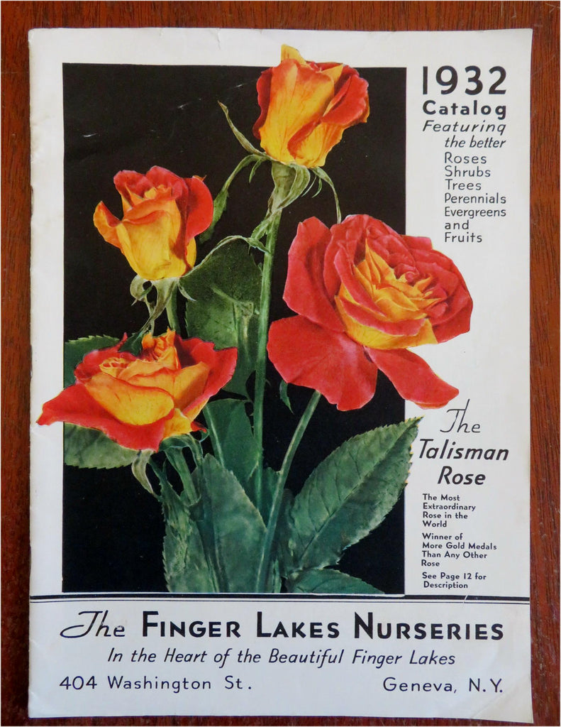 Finger Lakes Nurseries Geneva New York Gardening Flowers 1932 mail order catalog