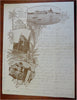 Pasadena Southern California 1917 pictorial letter sheet Missions Coronado Beach