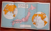 Oriental Steamship Company Japan China India c. 1910 travel brochure w/ map