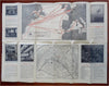 I.M.M. Lines Europe Travel Map Distances c. 1935 tourist info vintage brochure