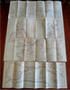 I.M.M. Lines Europe Travel Map Distances c. 1935 tourist info vintage brochure