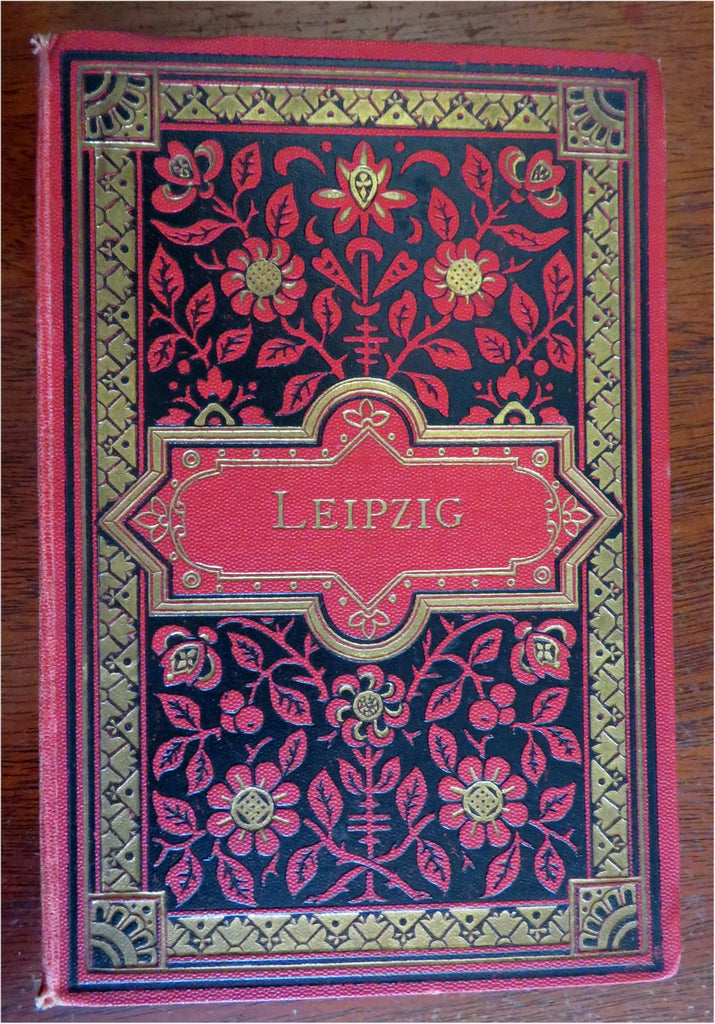 Leipzig Germany Tourist Souvenir Album 1887 pictorial 12 street scene views book