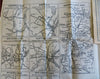 Berkshires Massachusetts Real Tour Road Map c. 1922 tourist folding map promo