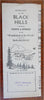 Black Hills South Dakota Mt. Rushmore Rapid City c. 1950's tourist brochure