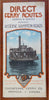 Virginia Beach & Norfolk Virginia c. 1940's cartoon pictorial souvenir map