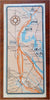 Virginia Beach & Norfolk Virginia c. 1940's cartoon pictorial souvenir map
