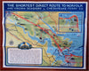 Virginia Beach & Norfolk Virginia c. 1940's cartoon pictorial souvenir map