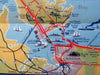 Virginia Beach & Norfolk Virginia c. 1940's cartoon pictorial souvenir map