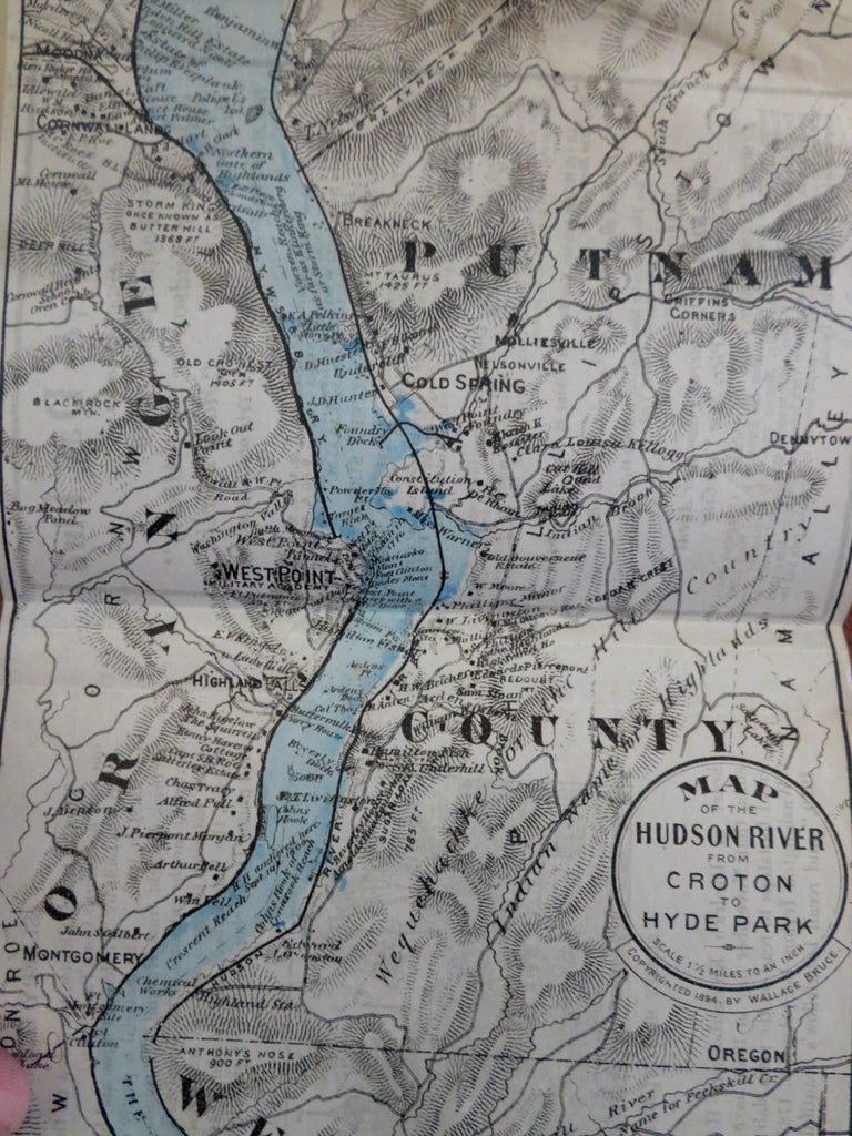 Hudson River New York Cruise Guide 1902 pictorial tourist book w/ long river map