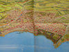 Lugano Switzerland Swiss Riviera c.1950's large nice bird's eye view North Italy