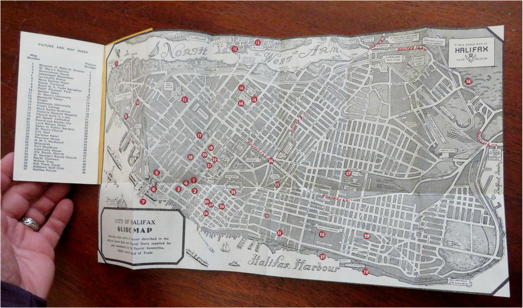Halifax Nova Scotia Travel Guide 1951 pictorial promotional tourist city map