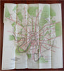 Moscow Soviet Union USSR City Plan 1956 Tourist Sightseeing Map