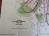 Moscow Soviet Union USSR City Plan 1956 Tourist Sightseeing Map