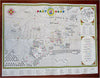 Baku Azerbaijan Soviet Union 1972 tourist brochure cartoon pictorial map