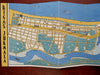 Riga Seaside Tourism Latvia USSR 1960's promotional pictorial tourist map