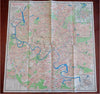 Moscow Russia Soviet Union USSR 1976 tourist info large city transport plan map