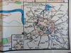 Moscow Russia Soviet Union USSR 1976 tourist info large city transport plan map