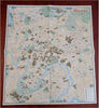 Moscow Russia Soviet Union c. 1970's cartoon pictorial tourist sightseeing map