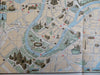 Moscow Russia Soviet Union c. 1970's cartoon pictorial tourist sightseeing map