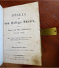 Holy Bible Old & New Testament Swedish Translation 1873 leather book