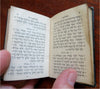 Hebrew Book of Psalms 1890 near miniature rare black leather pocket book