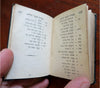 Hebrew Book of Psalms 1890 near miniature rare black leather pocket book