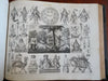 Iconographic Atlas 1851 Heck 234 engravings Naval Military Architecture Myth Art