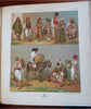 Racinet c.1886 Asia India Africa Japan Persia 96 fine Ethnography color plates