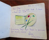 Autograph Album Ellen Richter (?) c. 1930's original sketches artwork souvenir