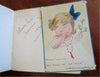 Autograph Album Ellen Richter (?) c. 1930's original sketches artwork souvenir