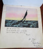 Autograph Album Ellen Richter (?) c. 1930's original sketches artwork souvenir