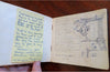 Autograph Album Ellen Richter (?) c. 1930's original sketches artwork souvenir